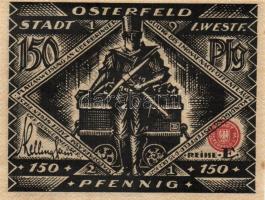 Német Birodalom / Weimari Köztársaság / Osterfeld 1921. 50Pf(2x) + 75Pf + 100Pf + 150Pf(2x) összesen...