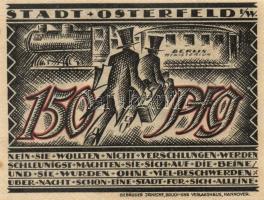 Német Birodalom / Weimari Köztársaság / Osterfeld 1921. 50Pf(2x) + 75Pf + 100Pf + 150Pf(2x) összesen...