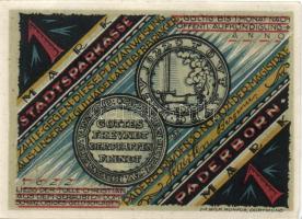 Német Birodalom / Weimari Köztársaság / Padeborn 1921. 25Pf + 50Pf + 75Pf + 1M + 2M 4klf db, teljes ...