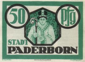 Német Birodalom / Weimari Köztársaság / Padeborn 1921. 50Pf + 75Pf + 1M + 2M 4klf db, teljes sor T:I