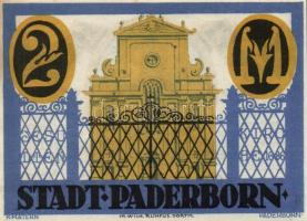 Német Birodalom / Weimari Köztársaság / Padeborn 1921. 50Pf + 75Pf + 1M + 2M 4klf db, teljes sor T:I