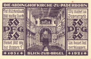 Német Birodalom / Weimari Köztársaság / Padeborn 1921. 50Pf + 75Pf + 1M 3klf db, teljes sor T:I