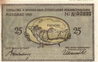 Német Birodalom / Weimari Köztársaság / Plön 1921. 25Pf + 50Pf + 75Pf + 1M 4klf db, teljes sor T:I