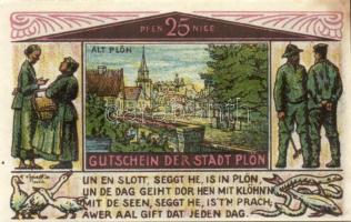 Német Birodalom / Weimari Köztársaság / Plön 1921. 25Pf + 50Pf + 75Pf + 1M 4klf db, teljes sor T:I