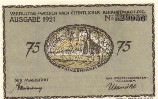 Német Birodalom / Weimari Köztársaság / Plön 1921. 25Pf + 50Pf + 75Pf + 1M 4klf db, teljes sor T:I