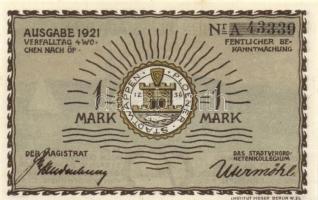 Német Birodalom / Weimari Köztársaság / Plön 1921. 25Pf + 50Pf + 75Pf + 1M 4klf db, teljes sor T:I