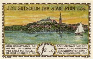 Német Birodalom / Weimari Köztársaság / Plön 1921. 25Pf + 50Pf + 75Pf + 1M 4klf db, teljes sor T:I