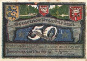Német Birodalom / Weimari Köztársaság / Poppenbüttel 1921. 50Pf(10x) 10klf db, teljes sor T:I
