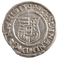 1544K-B Denár Ag I. Ferdinánd (0,46g) T:1- patina Hungary 1544K-B Denar Ag Ferdinand I (0,46g) C:AU patina Huszár: 935., Unger II.: 745.a