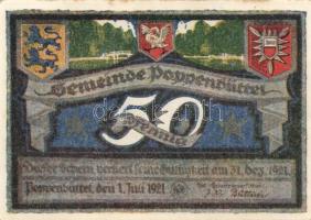 Német Birodalom / Weimari Köztársaság / Poppenbüttel 1921. 50Pf(10x) 10klf db, teljes sor T:I