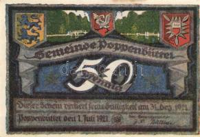 Német Birodalom / Weimari Köztársaság / Poppenbüttel 1921. 50Pf(10x) 10klf db, teljes sor T:I