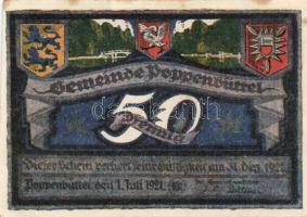 Német Birodalom / Weimari Köztársaság / Poppenbüttel 1921. 50Pf(10x) 10klf db, teljes sor T:I