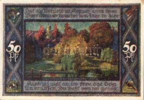 Német Birodalom / Weimari Köztársaság / Poppenbüttel 1921. 50Pf(10x) 10klf db, teljes sor T:I