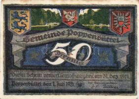 Német Birodalom / Weimari Köztársaság / Poppenbüttel 1921. 50Pf(10x) 10klf db, teljes sor T:I