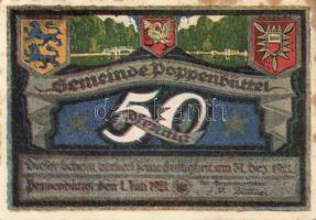 Német Birodalom / Weimari Köztársaság / Poppenbüttel 1921. 50Pf(10x) 10klf db, teljes sor T:I