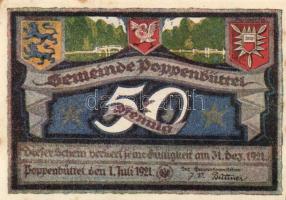 Német Birodalom / Weimari Köztársaság / Poppenbüttel 1921. 50Pf(10x) 10klf db, teljes sor T:I