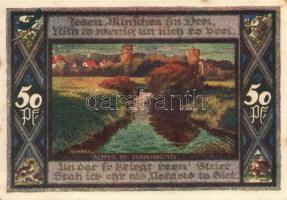 Német Birodalom / Weimari Köztársaság / Poppenbüttel 1921. 50Pf(10x) 10klf db, teljes sor T:I