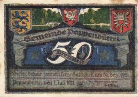 Német Birodalom / Weimari Köztársaság / Poppenbüttel 1921. 50Pf(10x) 10klf db, teljes sor T:I