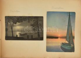 41 db MODERN magyar város képeslap vegyes minőségben házi készítésű albumba ragasztva / 41 modern Hu...