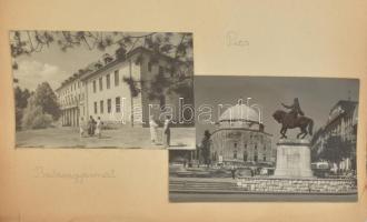 41 db MODERN magyar város képeslap vegyes minőségben házi készítésű albumba ragasztva / 41 modern Hu...