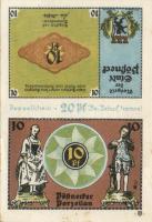 Német Birodalom / Weimari Köztársaság / Pößneck D.N. 20Pf(3x) + 25Pf(2x) + 50Pf(2x) + 75Pf(3x) össze...