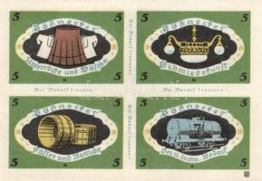 Német Birodalom / Weimari Köztársaság / Pößneck D.N. 20Pf(3x) + 25Pf(2x) + 50Pf(2x) + 75Pf(3x) össze...