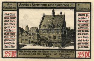 Német Birodalom / Weimari Köztársaság / Pößneck 1921. 25Pf(3x) + 50Pf(3x) + 75Pf(4x) összesen 10klf ...