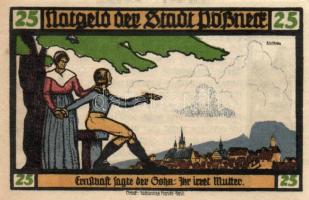 Német Birodalom / Weimari Köztársaság / Pößneck 1921. 25Pf(3x) + 50Pf(3x) + 75Pf(4x) összesen 10klf ...