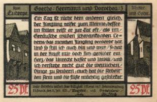 Német Birodalom / Weimari Köztársaság / Pößneck 1921. 25Pf(3x) + 50Pf(3x) + 75Pf(4x) összesen 10klf ...