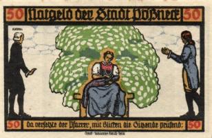 Német Birodalom / Weimari Köztársaság / Pößneck 1921. 25Pf(3x) + 50Pf(3x) + 75Pf(4x) összesen 10klf ...