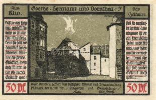 Német Birodalom / Weimari Köztársaság / Pößneck 1921. 25Pf(3x) + 50Pf(3x) + 75Pf(4x) összesen 10klf ...