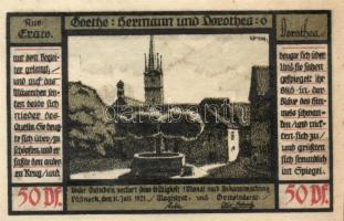 Német Birodalom / Weimari Köztársaság / Pößneck 1921. 25Pf(3x) + 50Pf(3x) + 75Pf(4x) összesen 10klf ...