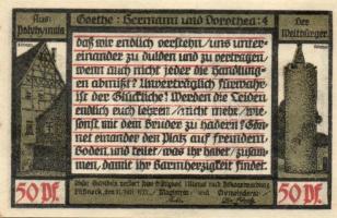 Német Birodalom / Weimari Köztársaság / Pößneck 1921. 25Pf(3x) + 50Pf(3x) + 75Pf(4x) összesen 10klf ...