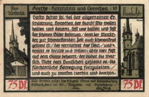 Német Birodalom / Weimari Köztársaság / Pößneck 1921. 25Pf(3x) + 50Pf(3x) + 75Pf(4x) összesen 10klf ...