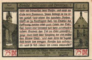 Német Birodalom / Weimari Köztársaság / Pößneck 1921. 25Pf(3x) + 50Pf(3x) + 75Pf(4x) összesen 10klf ...