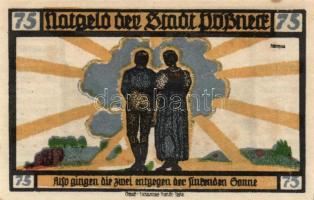 Német Birodalom / Weimari Köztársaság / Pößneck 1921. 25Pf(3x) + 50Pf(3x) + 75Pf(4x) összesen 10klf ...