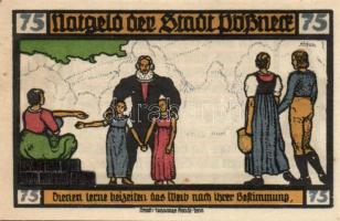 Német Birodalom / Weimari Köztársaság / Pößneck 1921. 25Pf(3x) + 50Pf(3x) + 75Pf(4x) összesen 10klf ...