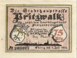 Német Birodalom / Weimari Köztársaság / Pritzwalk 1922. 50Pf(2x) + 75Pf(2x) + 1M(2x) + 1,50M(2x) + 2...