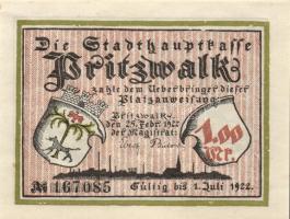 Német Birodalom / Weimari Köztársaság / Pritzwalk 1922. 50Pf(2x) + 75Pf(2x) + 1M(2x) + 1,50M(2x) + 2...