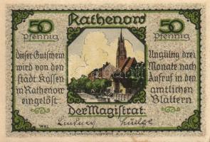 Német Birodalom / Weimari Köztársaság / Rathenow D.N. 50Pf + 75Pf + 80Pf + 90Pf 4klf db, teljes sor ...