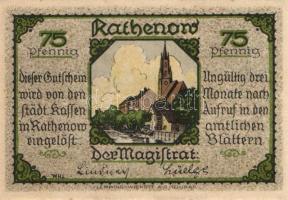 Német Birodalom / Weimari Köztársaság / Rathenow D.N. 50Pf + 75Pf + 80Pf + 90Pf 4klf db, teljes sor ...