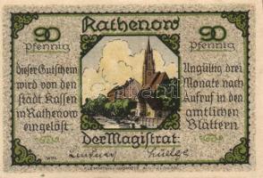 Német Birodalom / Weimari Köztársaság / Rathenow D.N. 50Pf + 75Pf + 80Pf + 90Pf 4klf db, teljes sor ...