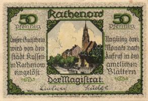 Német Birodalom / Weimari Köztársaság / Rathenow D.N. 50Pf(2x) + 75Pf(2x) + 90Pf(2x) 6klf db, teljes...