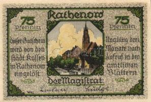 Német Birodalom / Weimari Köztársaság / Rathenow D.N. 50Pf(2x) + 75Pf(2x) + 90Pf(2x) 6klf db, teljes...