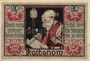 Német Birodalom / Weimari Köztársaság / Rathenow D.N. 50Pf(2x) + 75Pf(2x) + 90Pf(2x) 6klf db, teljes...