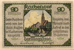 Német Birodalom / Weimari Köztársaság / Rathenow D.N. 50Pf(2x) + 75Pf(2x) + 90Pf(2x) 6klf db, teljes...