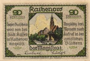 Német Birodalom / Weimari Köztársaság / Rathenow D.N. 50Pf(2x) + 75Pf(2x) + 90Pf(2x) 6klf db, teljes...