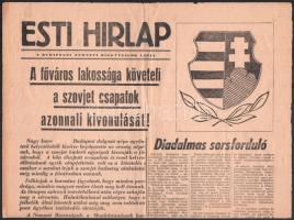 1956 Esti Hírlap forradalmi száma, a szovjet csapatok kivonásának követelésével.