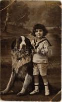 Child with dog (EB)