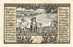 Német Birodalom / Weimari Köztársaság / Rieder 1921. 50Pf(7x) 7klf db, teljes sor T:I